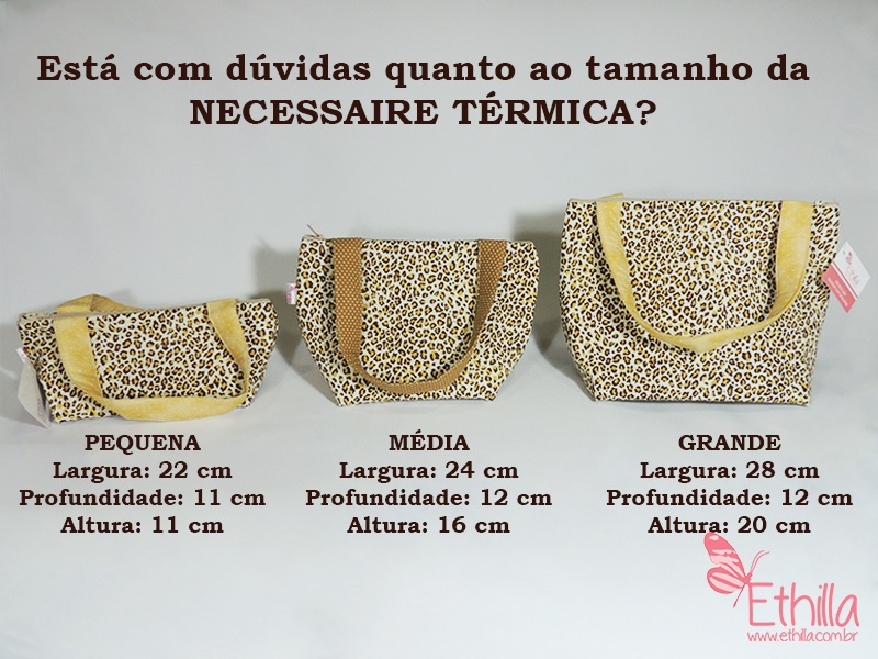 Tamanho da necessaire térmica